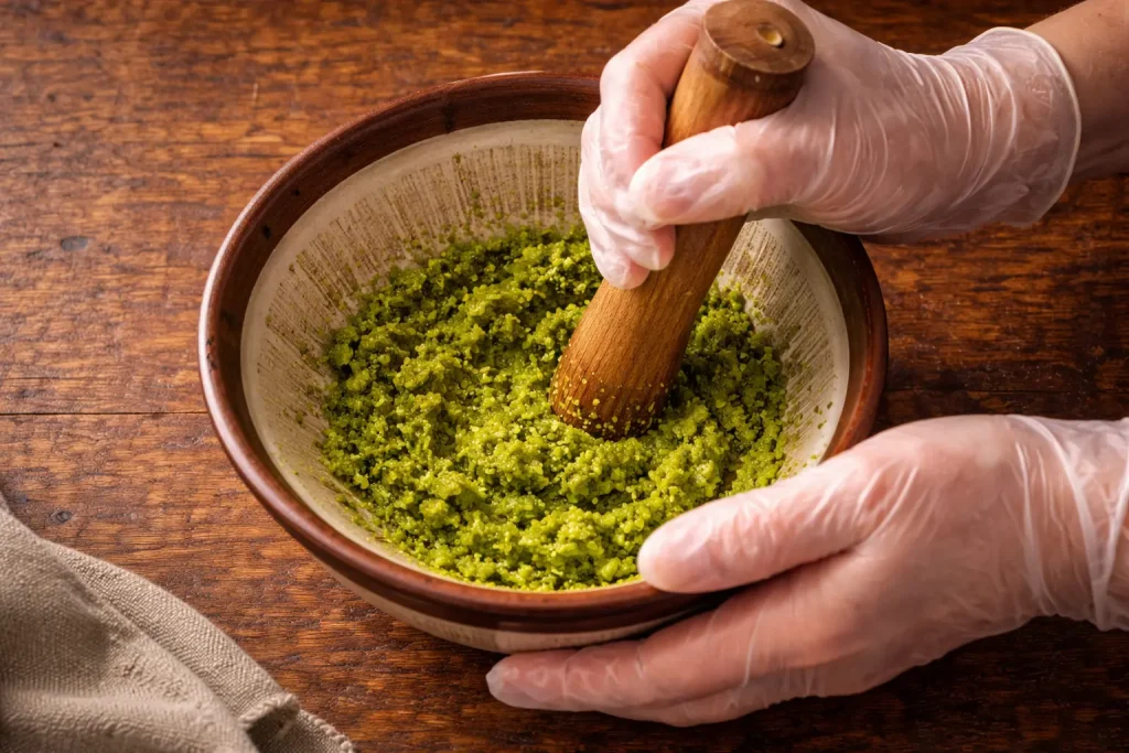 Traditional method suribachi